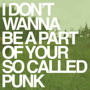 I Don't Wanna Be A Part Of Your So Called Punk - CD