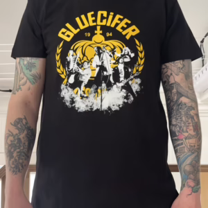 Gluecifer – t-skjorte – svart m/gul logo