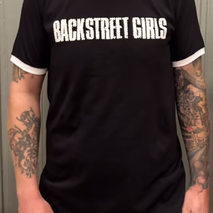 Backstreet Girls - T-skjorte - Hvite kanter m/logo på kassa